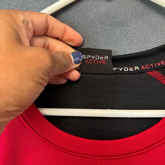 Spyder Active ProWeb Gorpcore Red Black Long Sleeve Athletic Shacket Thick XL - Picture 9 of 14